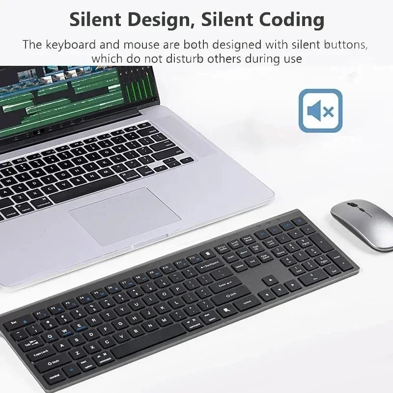 Bluetooth 5.0 & 2.4G Wireless Keyboard and Mouse Combo, Mac, Android, PC, TV