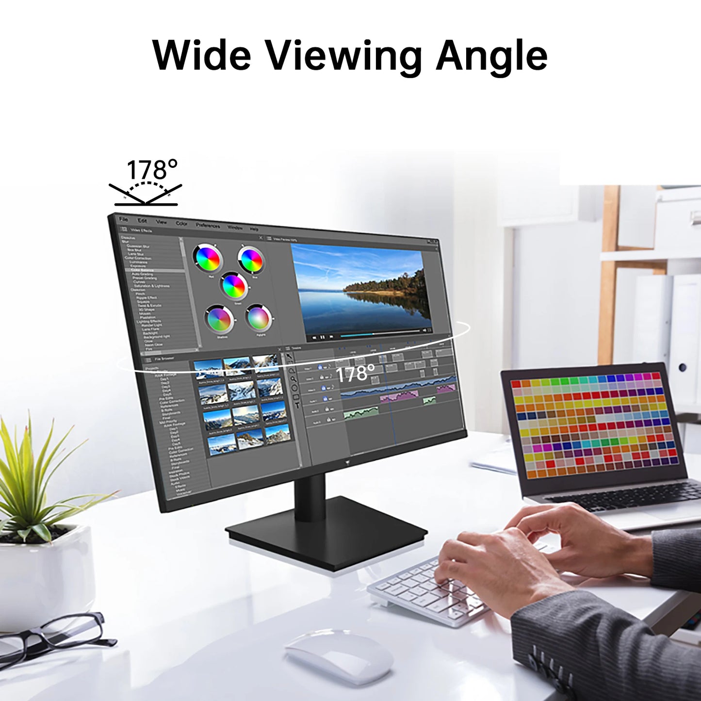 24 Inch 1080P Monitor 100Hz, FreeSync Gaming Monitor, HDMI, VGA