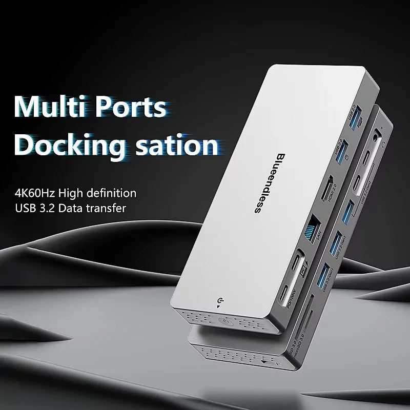 14 in 1 Type C USB Hub Docking Station USB 3.0 Card Reader