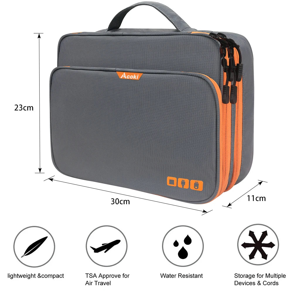 Three Layer Electronic Accessories Organizer