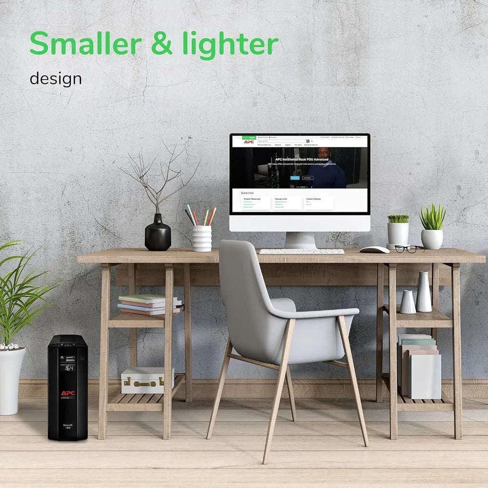 New Upgrade UPS 1500VA UPS Battery Backup and Surge Protector, BX1500M Backup Battery Power Supply, AVR, Dataline Protection