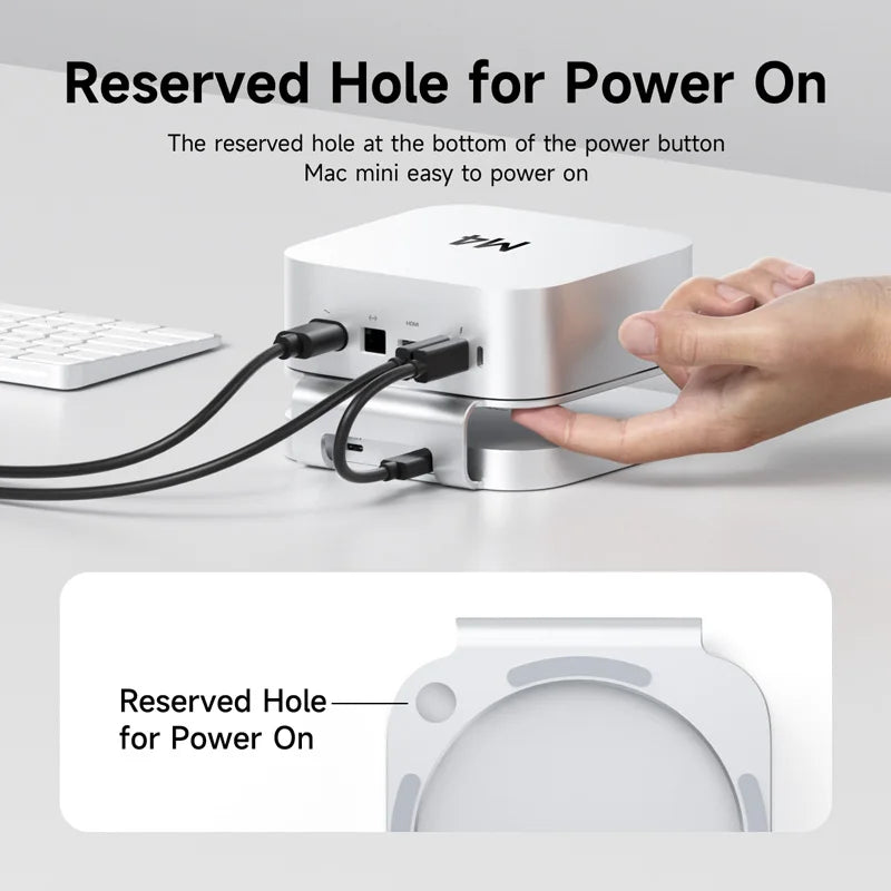 USB C Hub With M.2 SSD Enclosure for Mac Mini M4