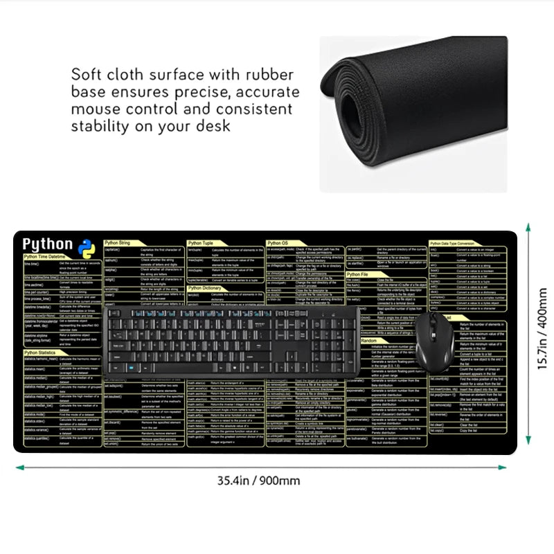 Python Programing Mouse Pad Desk Mat