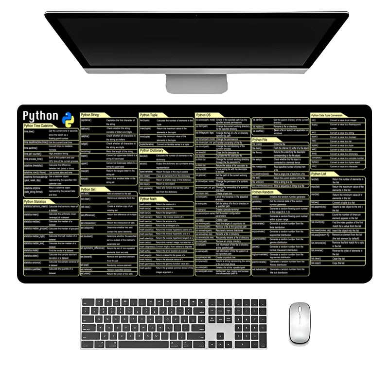 Python Programing Mouse Pad Desk Mat