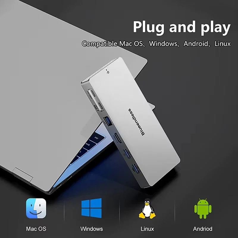 14 in 1 Type C USB Hub Docking Station USB 3.0 Card Reader